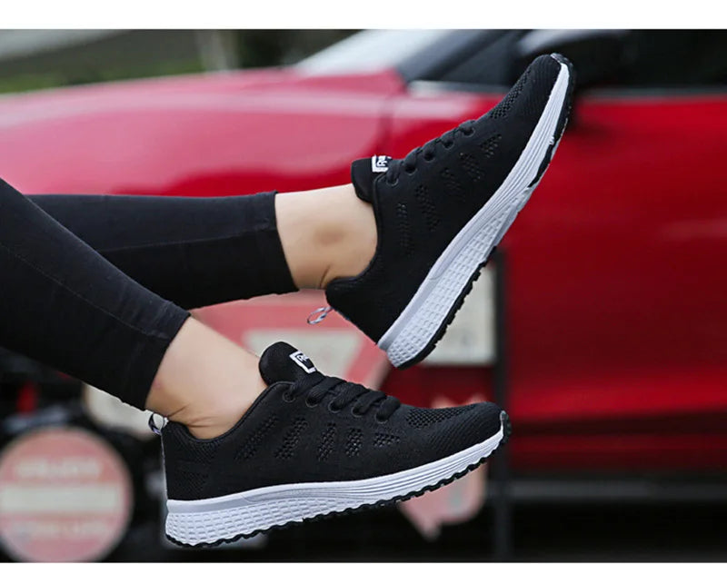 Zapatillas Deportivas de Mujer en Malla Transpirable y Liviana